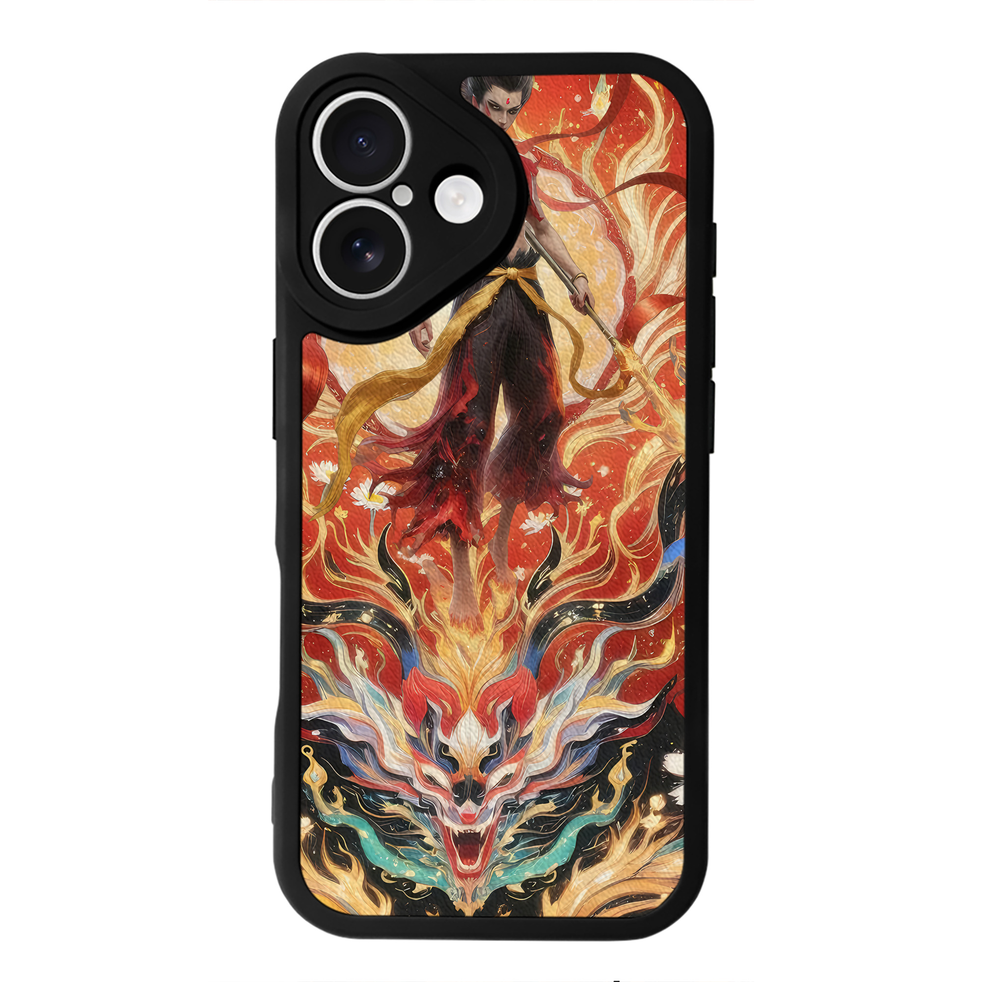 （画像用） Ne Zha 2 ナタ 魔童の大暴れ 【iPhone 16シリーズ対応】シリコンスマホケース（レザー調） 材質：シリコン